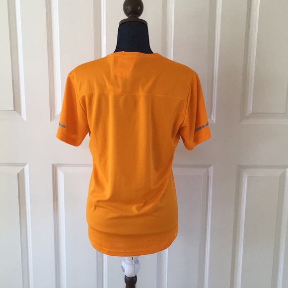 adidas climalite womens run tee orange top Small - Picture 4 of 8
